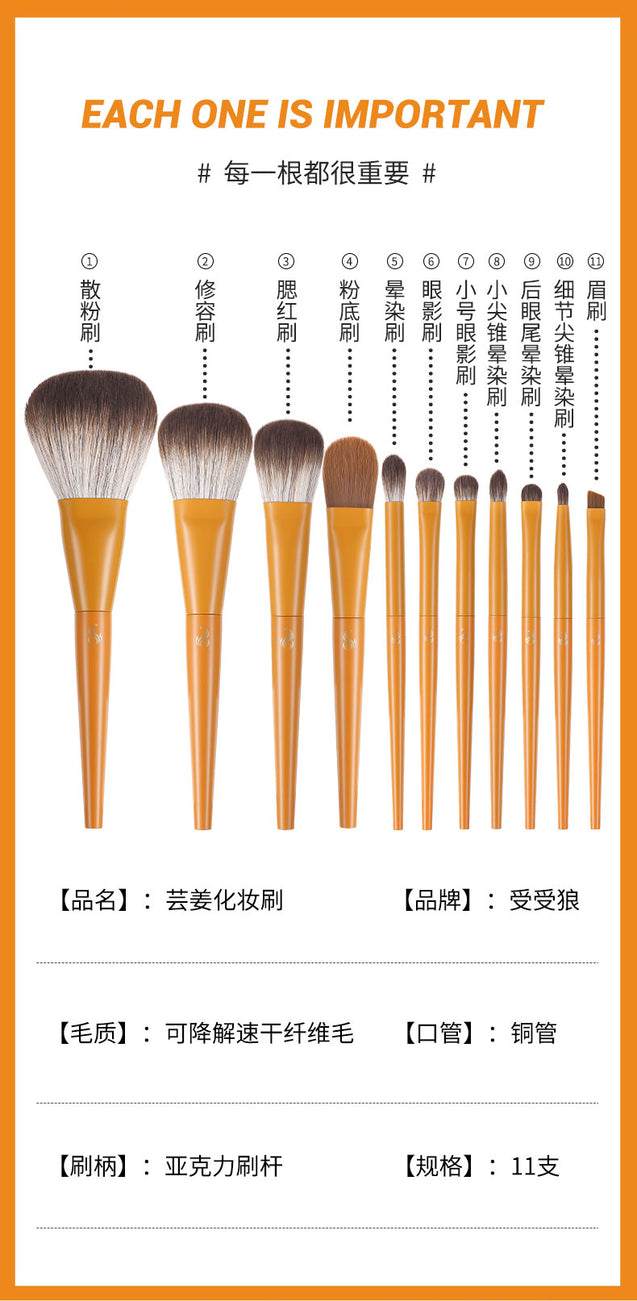 受受狼芸姜套刷（11支）