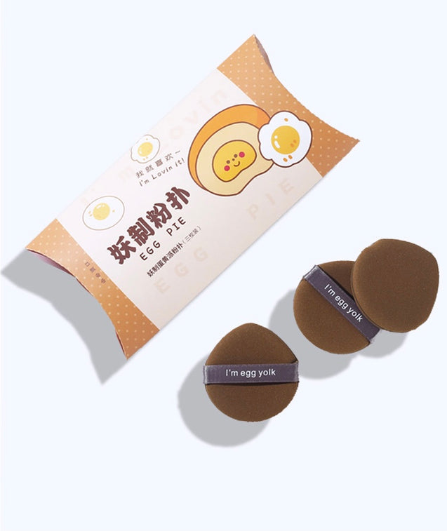 妖制菠萝派/蛋黄派气垫粉扑 一盒3枚